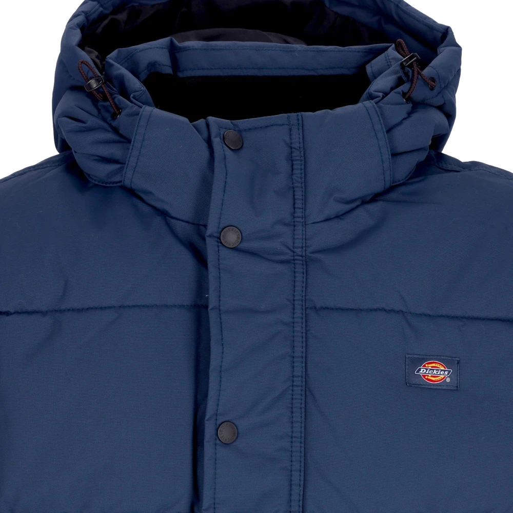 Dickies Blauwe Pufferjas met Afneembare Capuchon Blue Heren