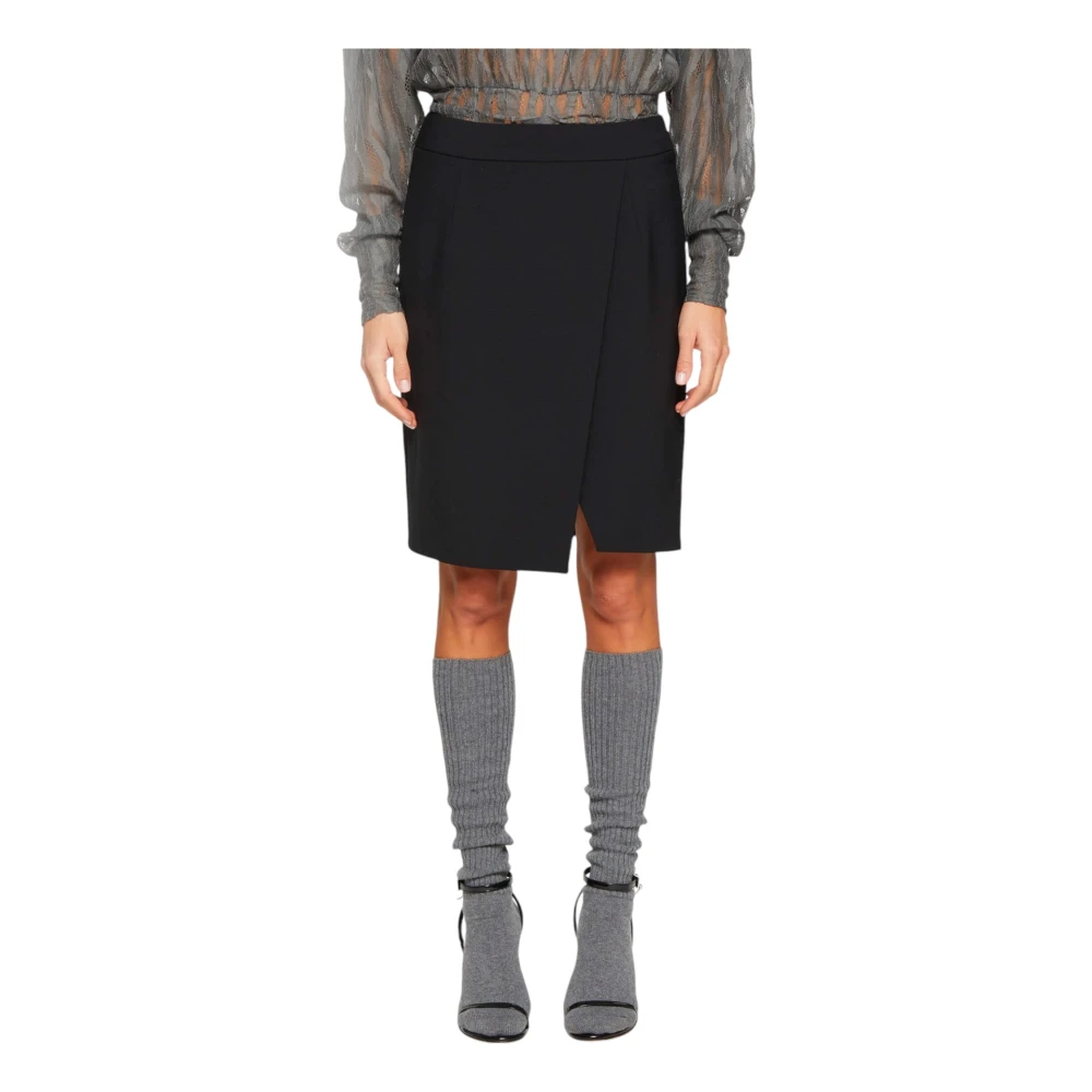 Dondup Zwarte Asymmetrische Rok Black Dames