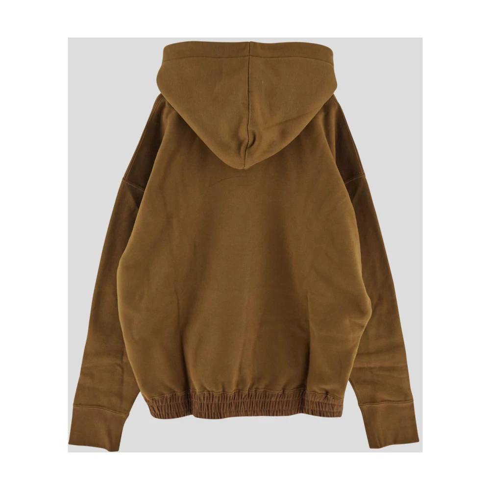 Saint Laurent Cotton Logo Hoodie Green Heren