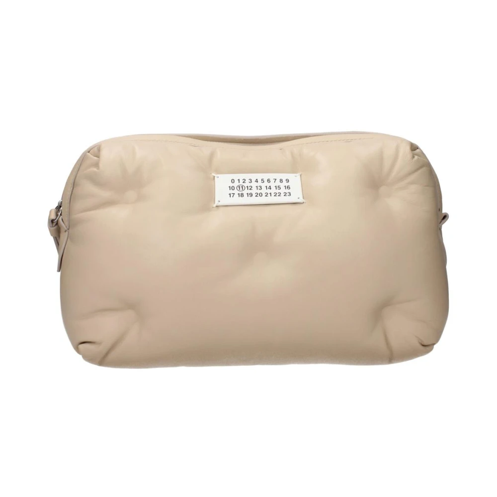 Maison Margiela Women's Beige Leather Clutch Bag