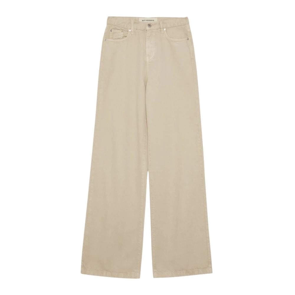 Roy Roger's Beige Tencel Broek Light Bull Beige Dames