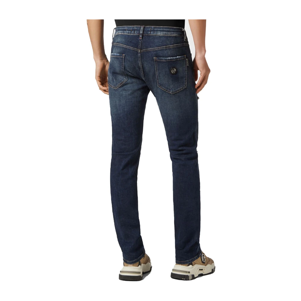 Philipp Plein Denim Jeans Collectie Aw23 Blue Heren