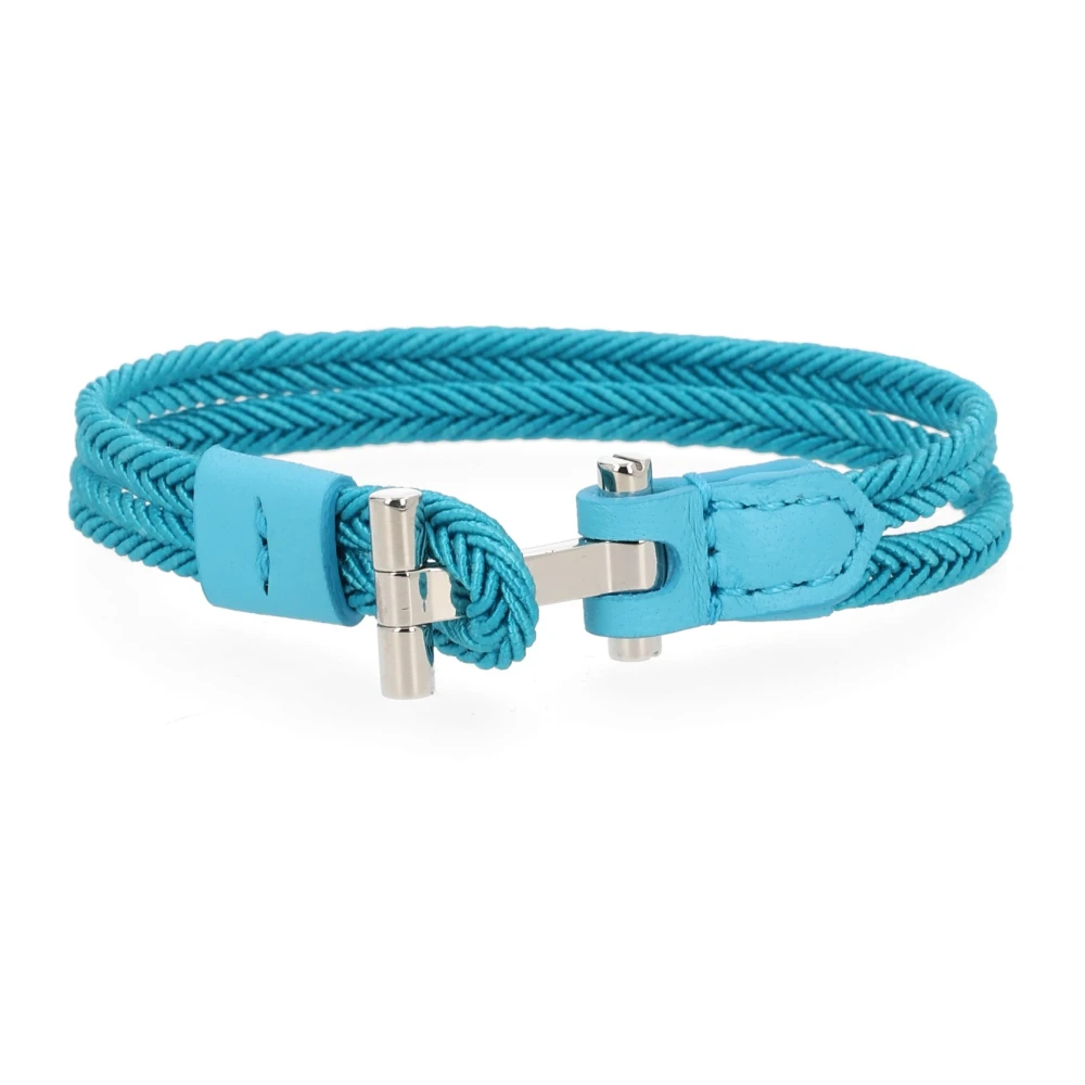 Tom Ford Men's Blue Bracelets, M, Braided Nylon Bracelet