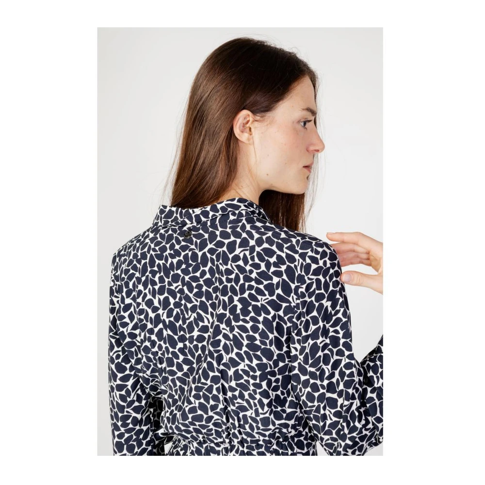 Street One Elegante Viscose Midi Jurk Damesmode Blue Dames