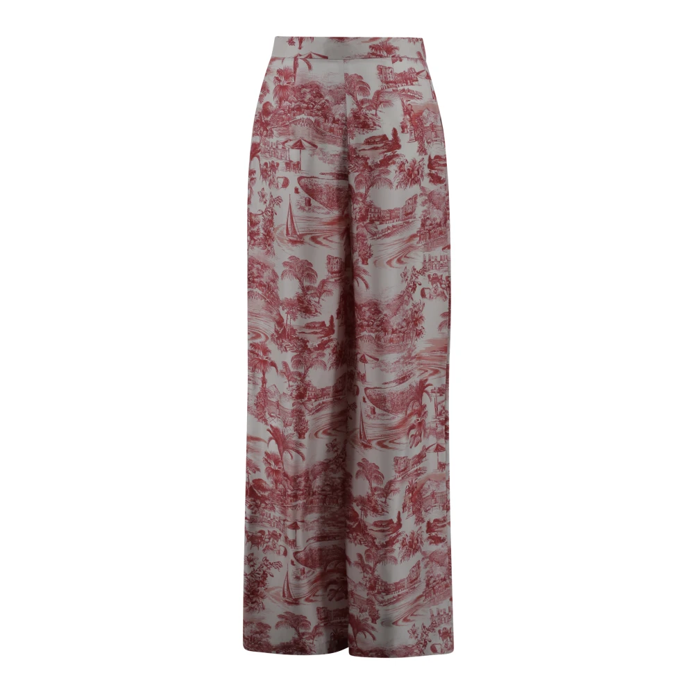 Max Mara Studio Rode Broek voor Vrouwen Multicolor Dames