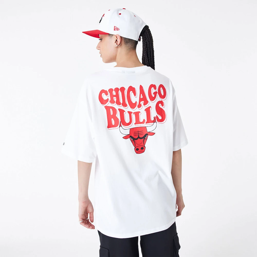 new era Chicago Bulls NBA Script T-shirt White Heren