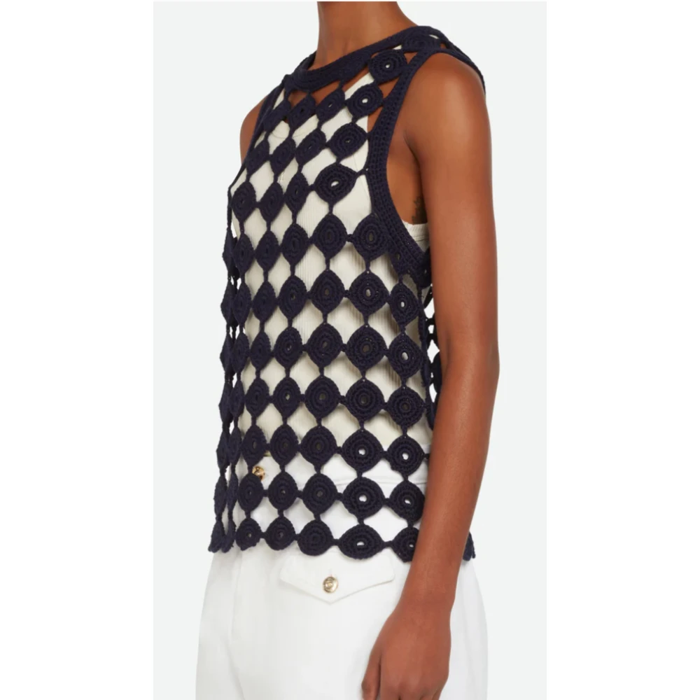 Wales Bonner Blauw Gebreid Vest Blue Dames