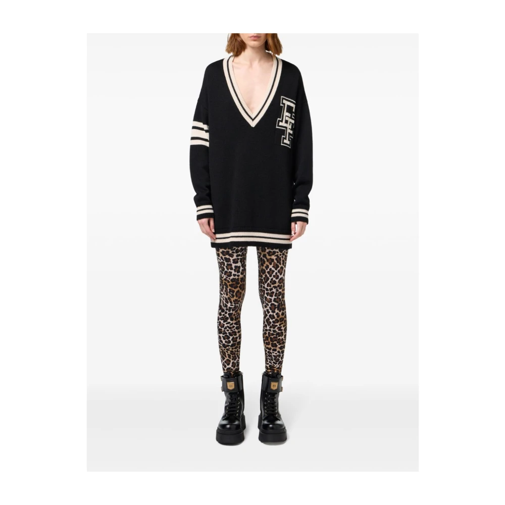 Elisabetta Franchi Dierenprint Slim Fit Leggings Brown Dames