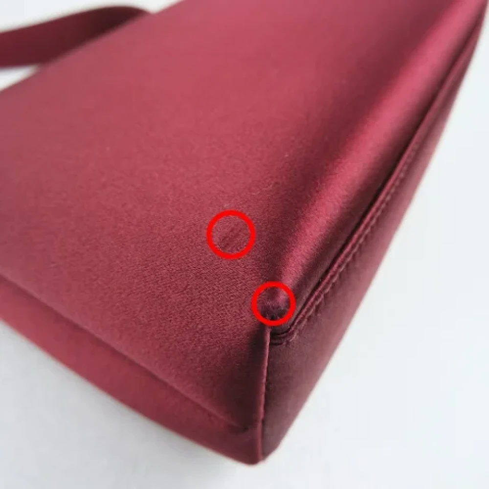 Chanel Vintage Pre-owned Canvas shoulder-bags Red Dames