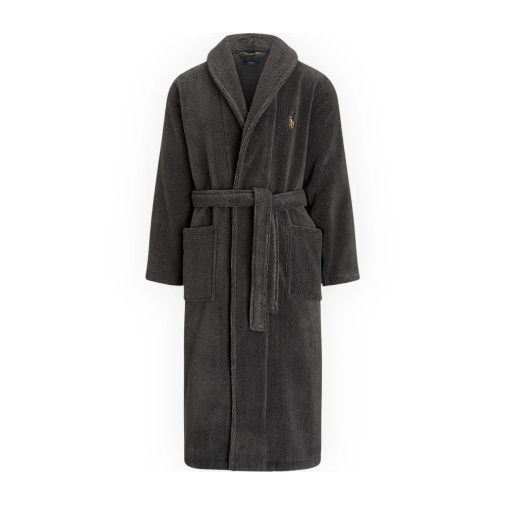 Polo Ralph Lauren Uomo Nero Accogliente Accappatoio Intimo