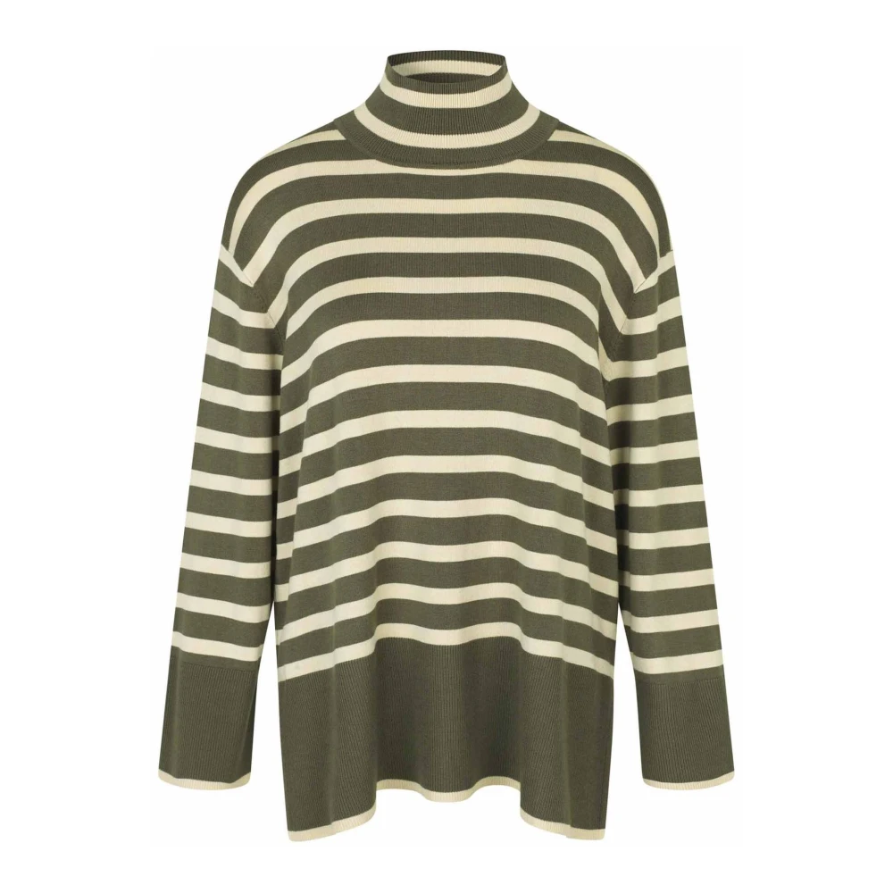 Masai Gestreepte Gebreide Top Sea Fog Multicolor Dames