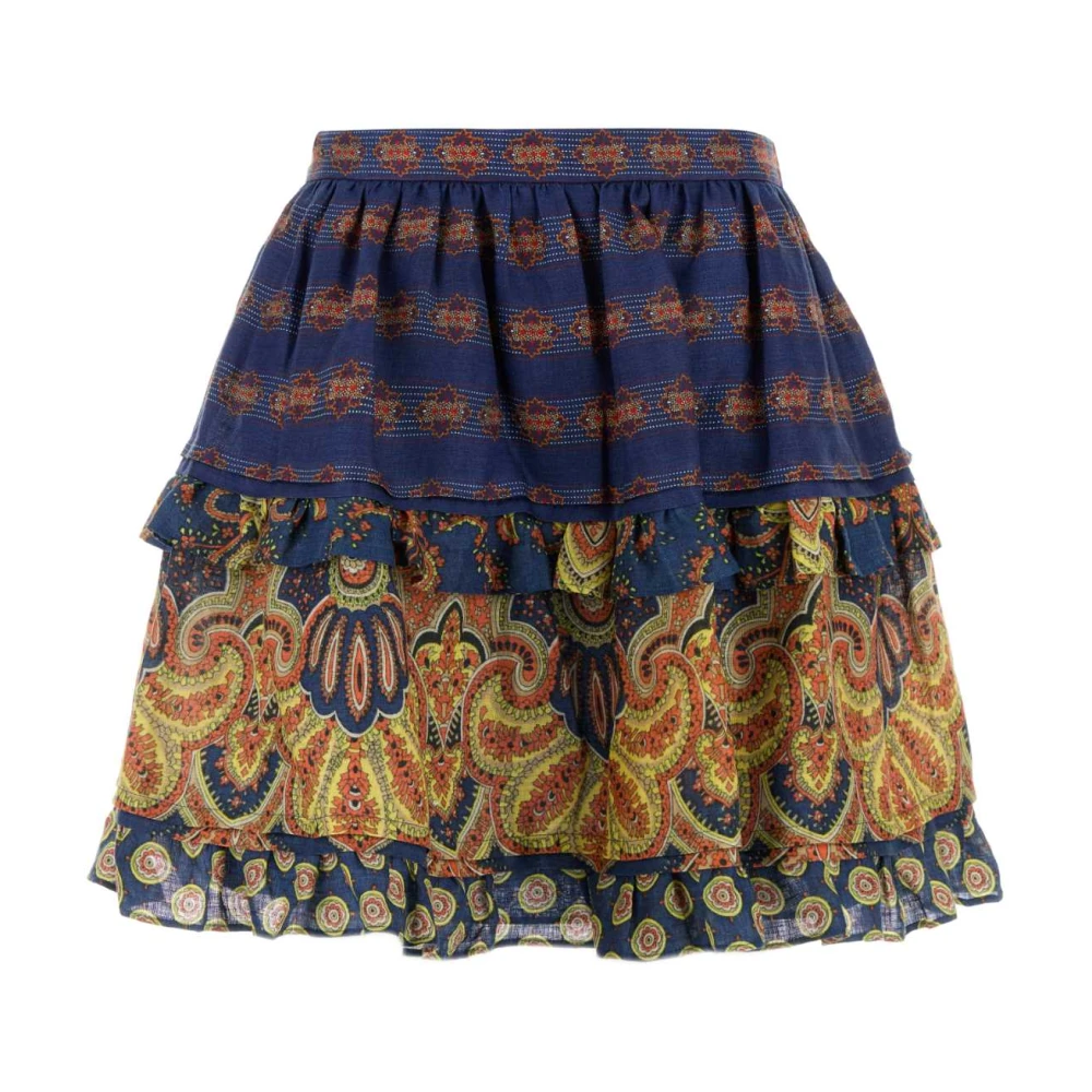 Valentino Garavani Women's Skirt In Lino Paisley Medaglioni Voyage Imaginaire