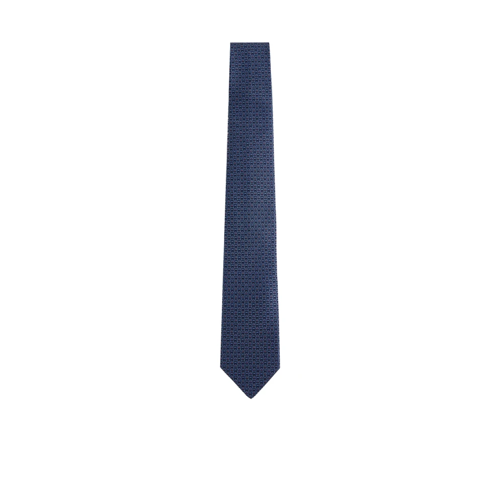 Ferragamo Blue Ties, Male, One Size, Elegant Silk Ties Collection