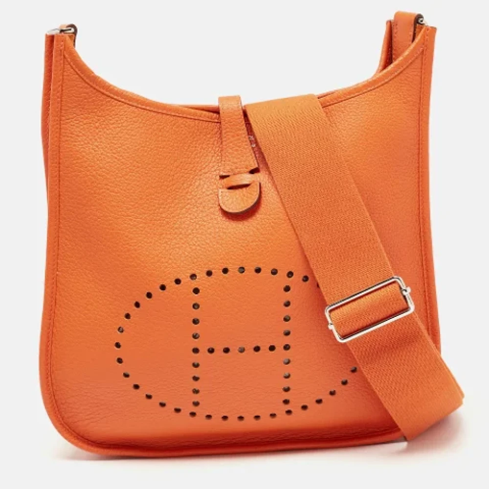 Hermès Vintage Pre-owned Fabric shoulder-bags Orange Dames