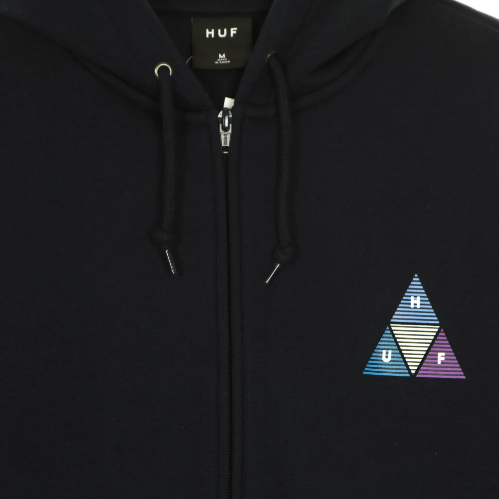 HUF Prism Triple Triangle Zip Up Hoodie Blue Heren