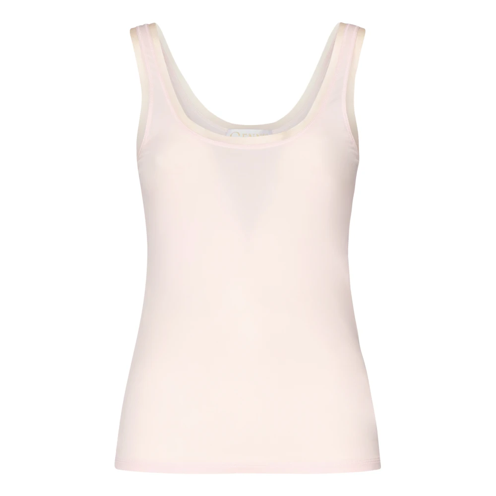Genny Roze U-hals Tanktop Pink Dames