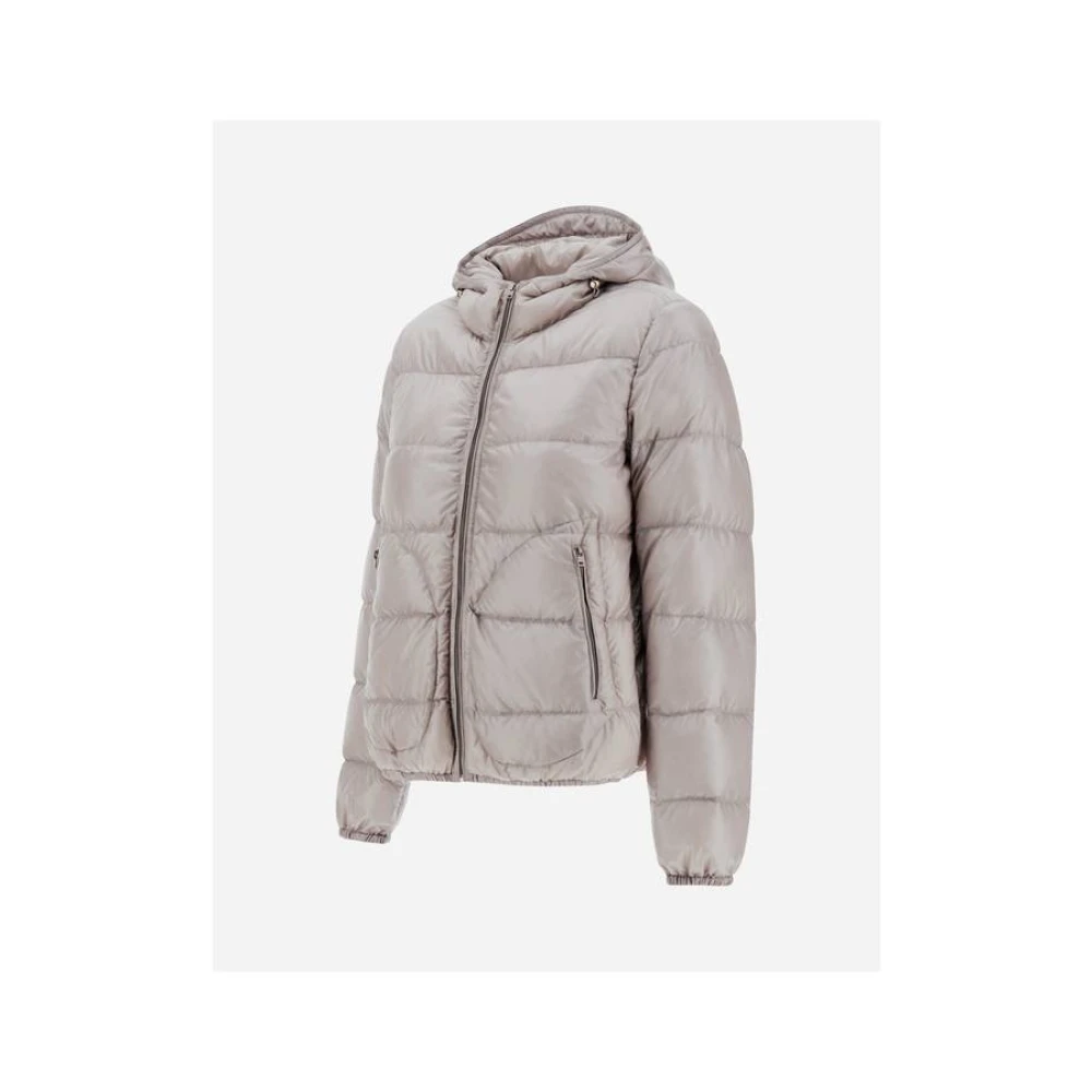 Herno Ultralight Nylon Cappa Jas Beige Dames