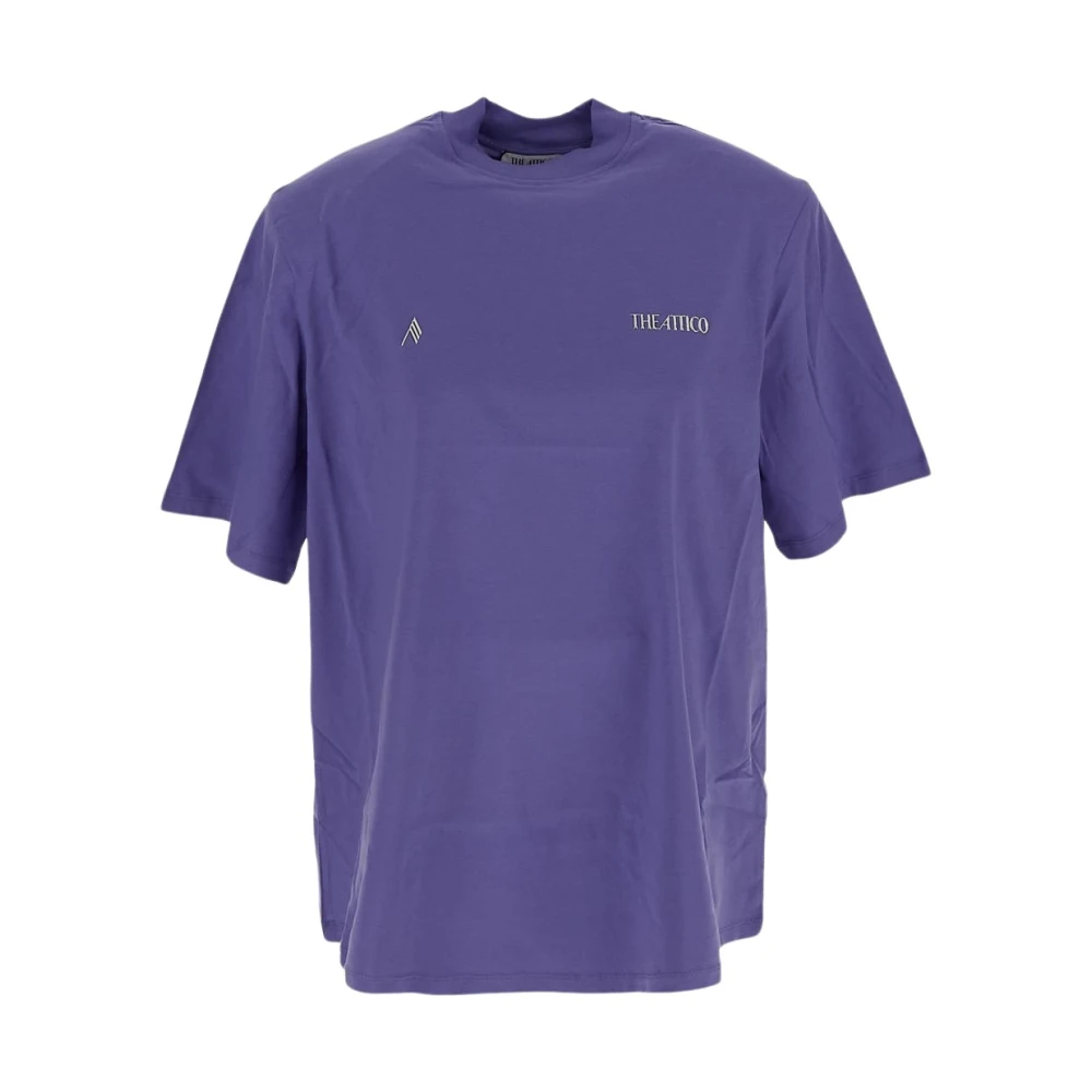The Attico Kilie Top Katoenen T-shirt Purple Dames