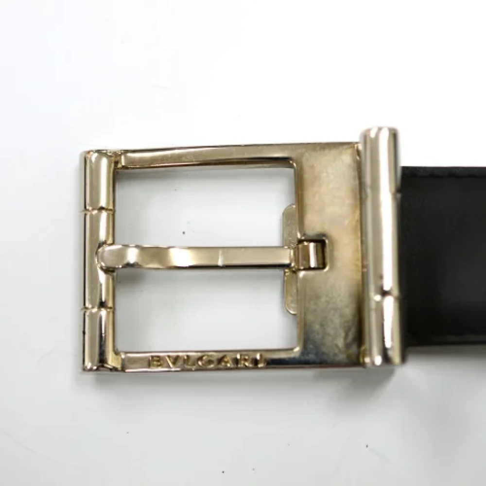 Bvlgari Vintage Pre-owned Leather belts Black Heren