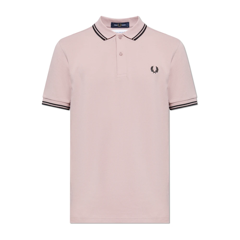 Comme des Garçons Polo met print Pink Heren