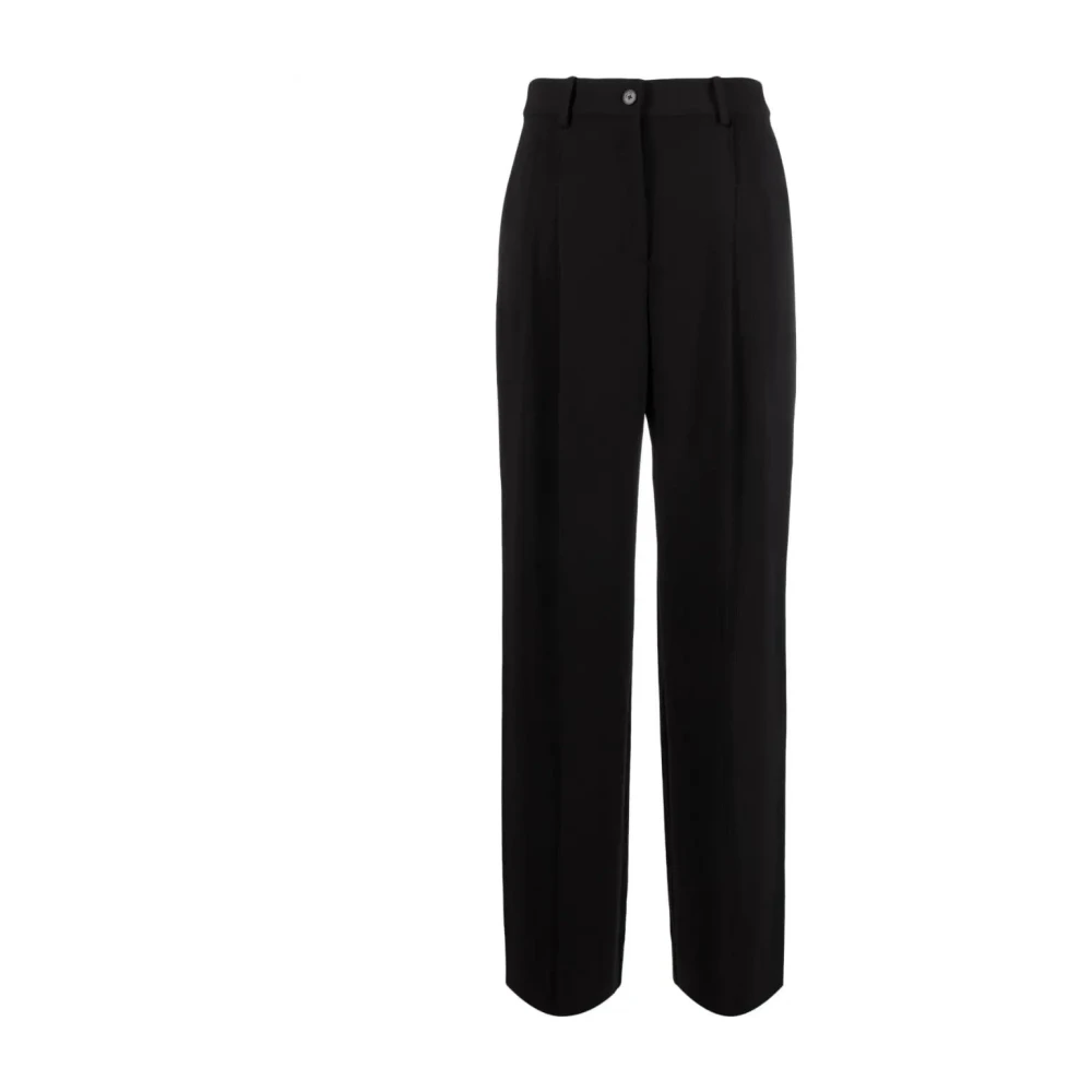 Calvin Klein Black Wide Trousers, Female, M, Structure Twill Wide Leg Pant