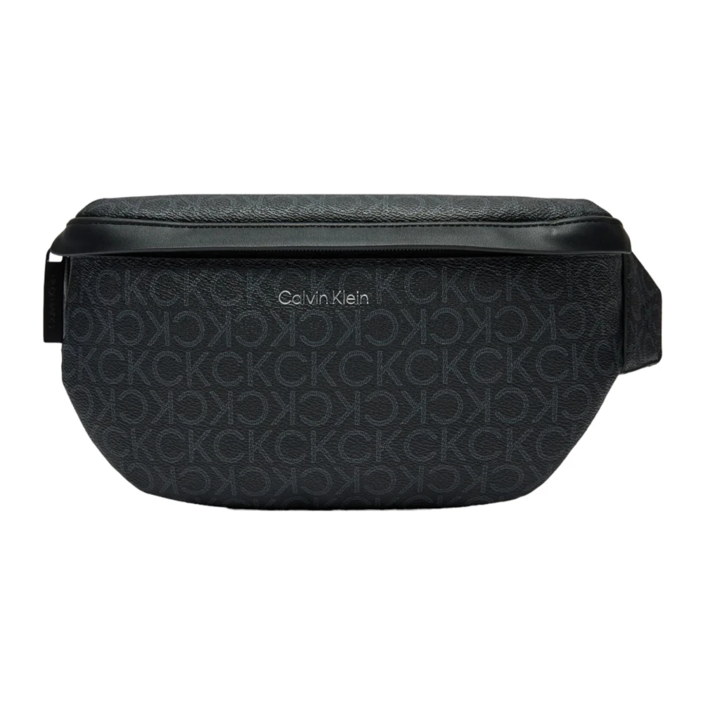 Calvin Klein Zwarte Polyester Tas met Polyurethaan Details Black Heren