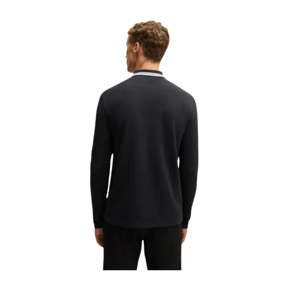 Hugo Boss Lange Mouw Polo Shirt Blue Heren