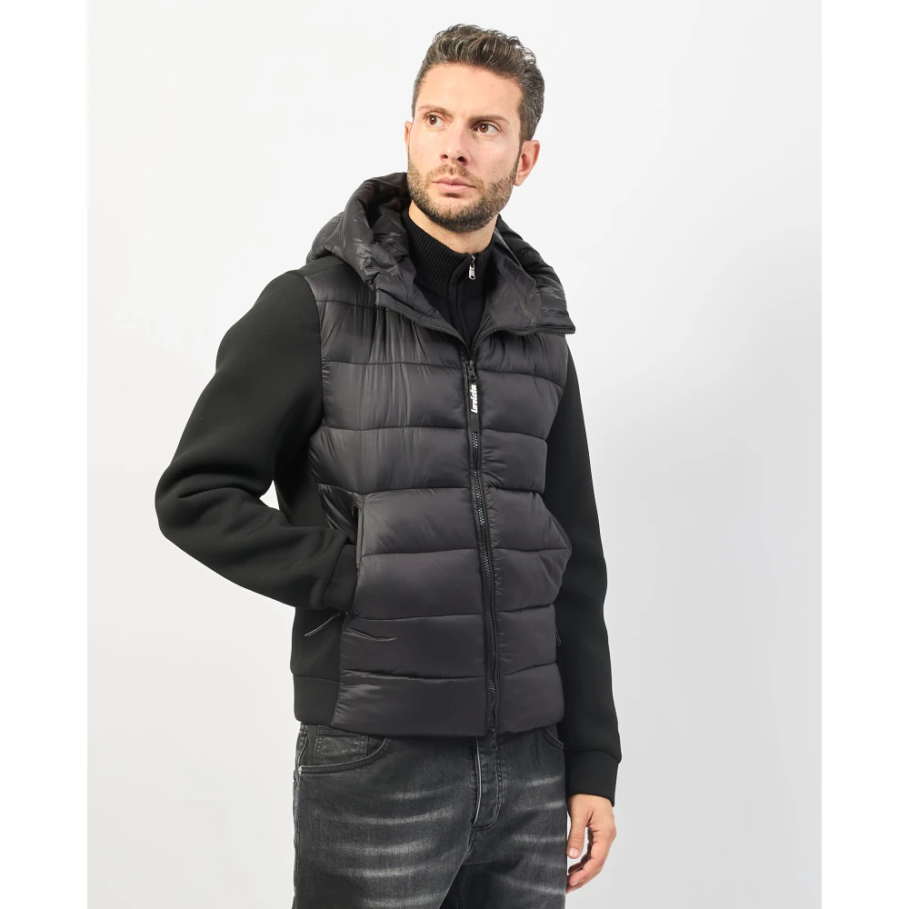 Invicta Zwarte gewatteerde jas met softshell Black Heren