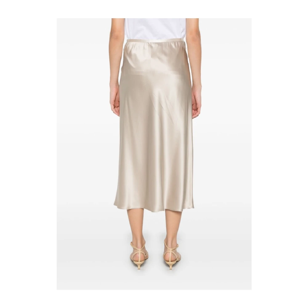 Max Mara Zijden Notebook Rok Beige Dames