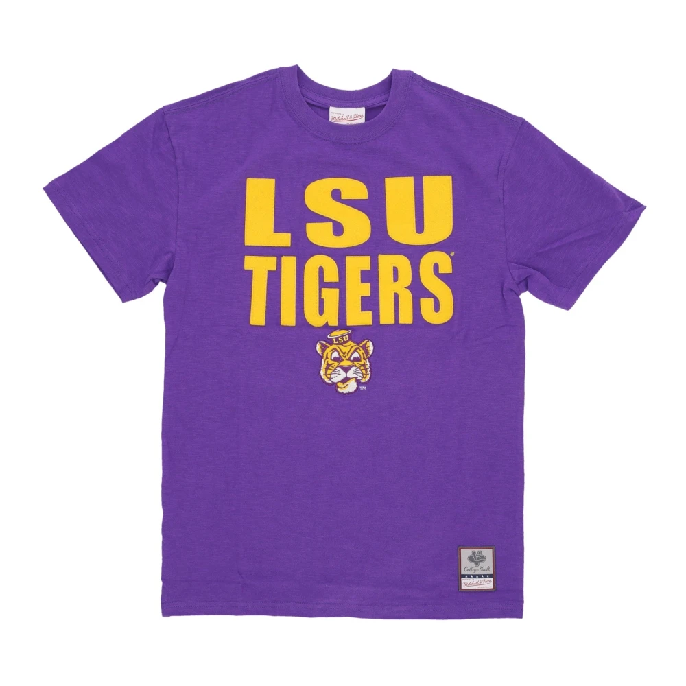 Mitchell & Ness Blue T-Shirts, Male, L, Lsu Tigers Basketball Team Tee