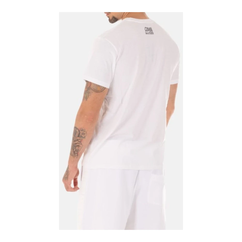 Just Cavalli Heren Logo T-Shirt White Heren
