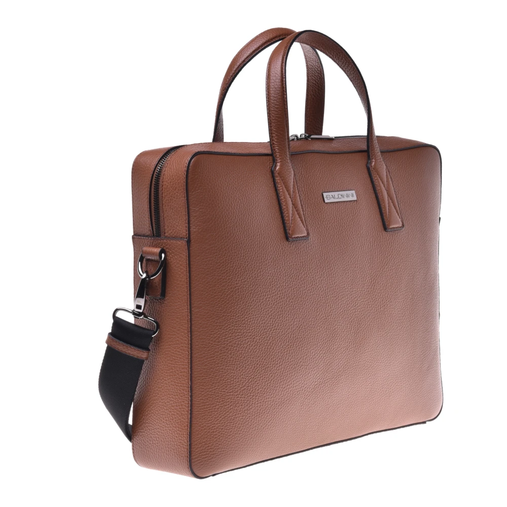 Baldinini Professional bag in tumbled leather Brown Heren