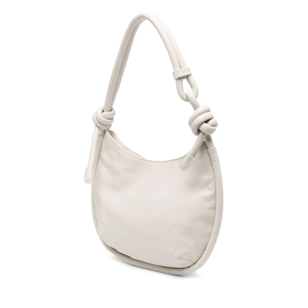 Zanellato Demi Piuma Knot Leren Schoudertas Beige Dames