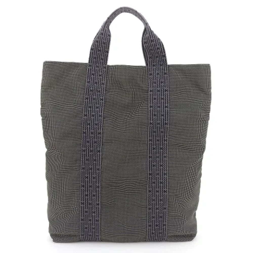 Hermès Vintage Pre-owned Canvas handbags Gray Dames