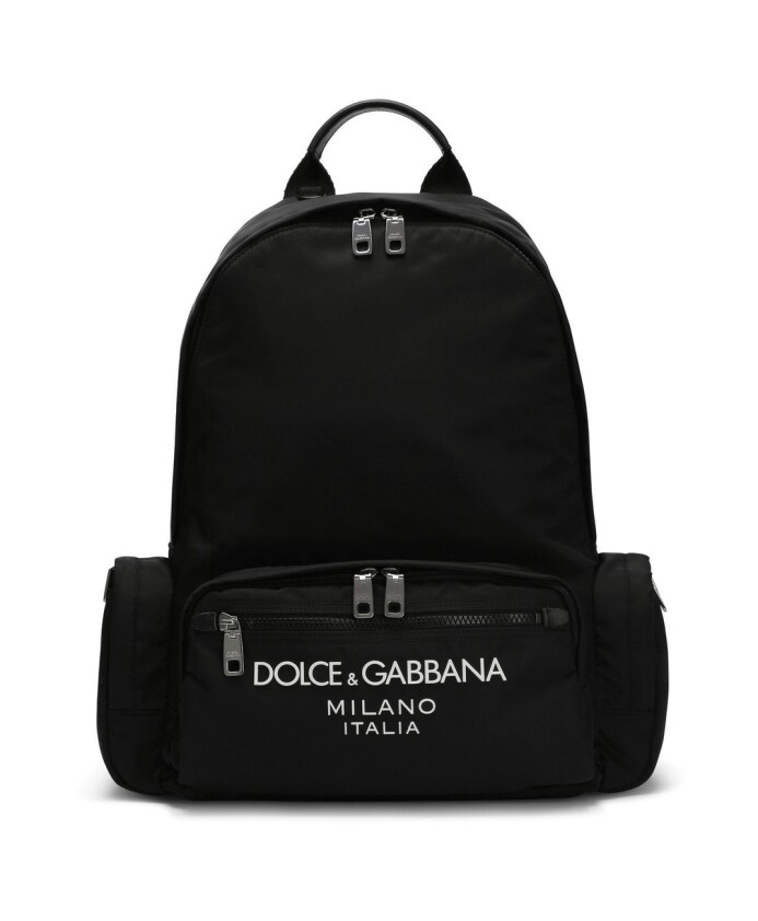 sac-a-dos-noir-avec-imprime-logo-et-fermeture-eclair