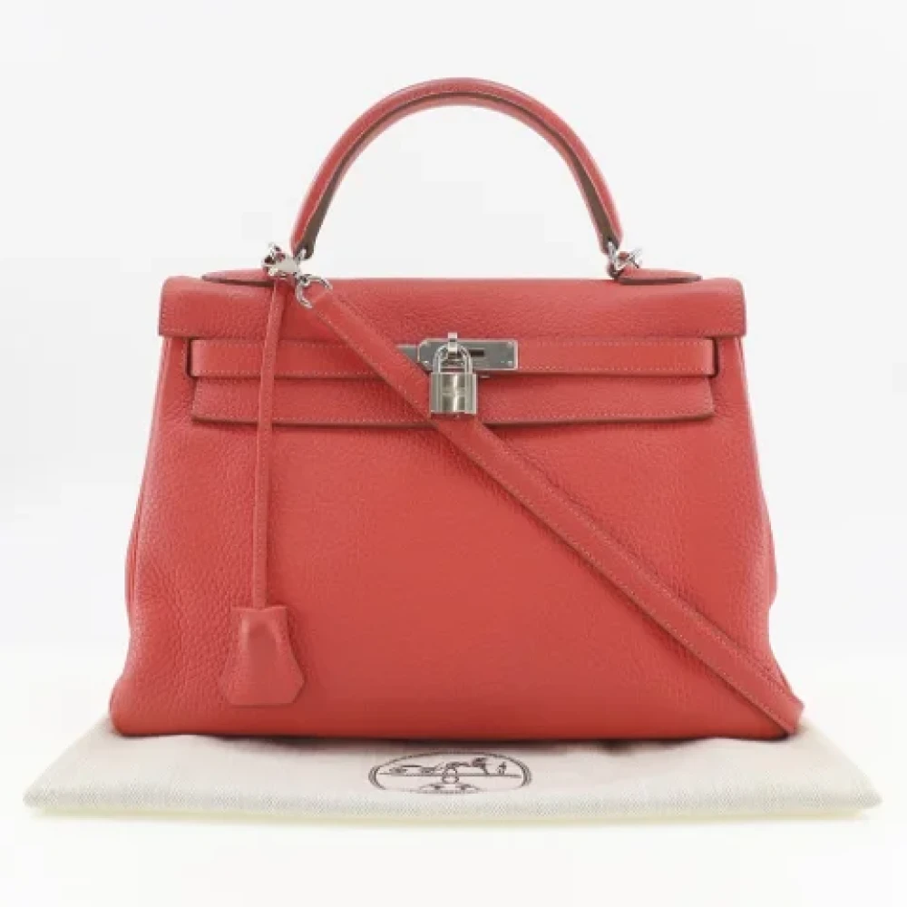 Hermès Vintage Pre-owned Fabric handbags Red Dames