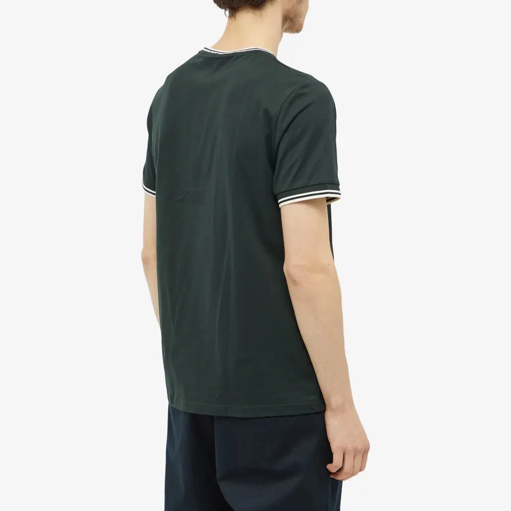Fred Perry Nachtgroen Twin Tipped T-Shirt Green Heren