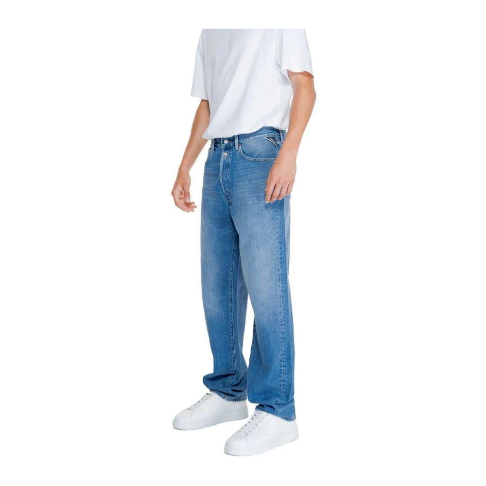 Replay Straight Jeans Blue Heren