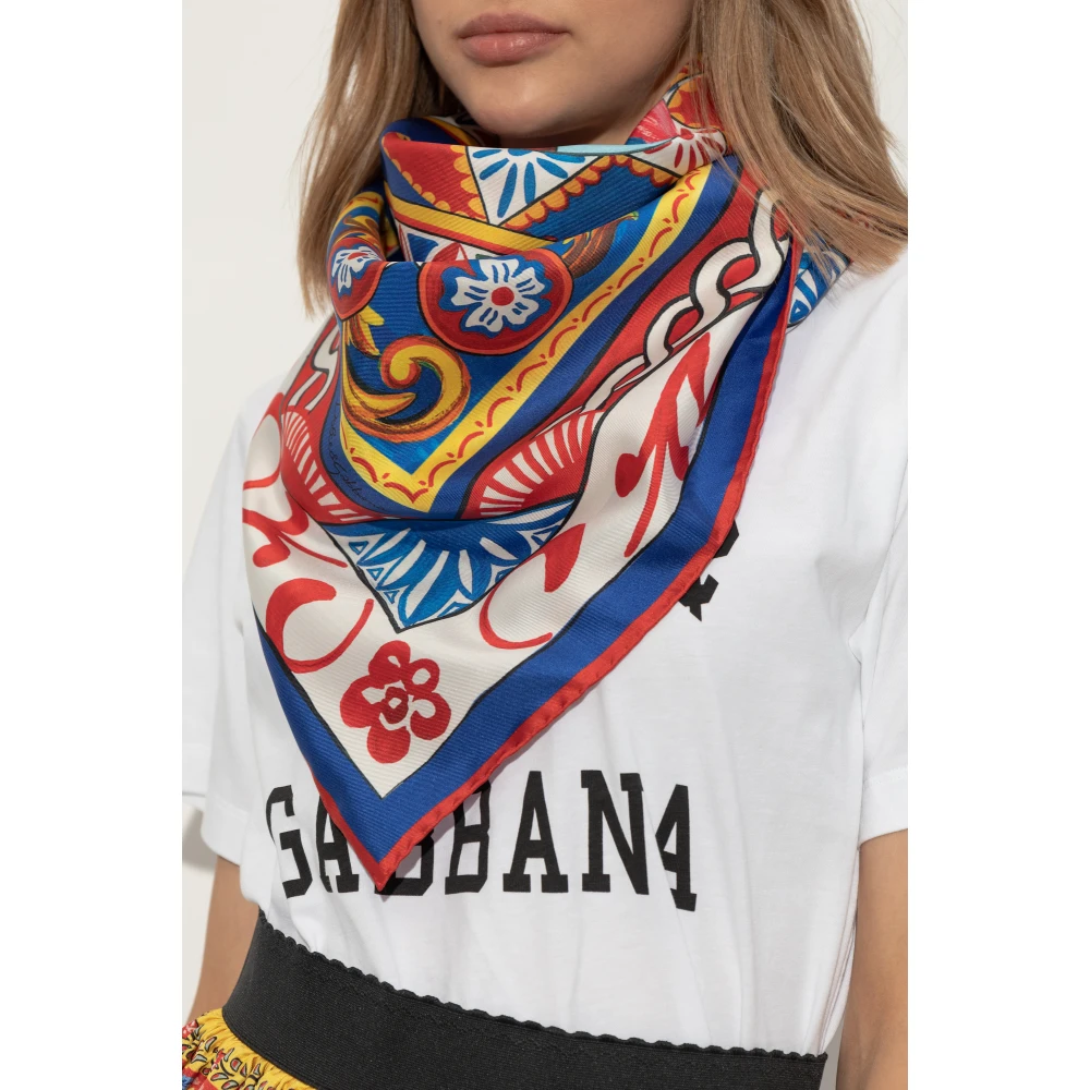 Dolce & Gabbana Sjaal met Carretto-patroon Multicolor Dames