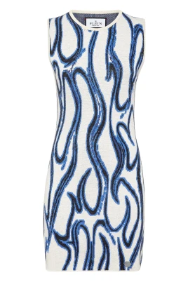 Miniklänning Jacquard Strass Flames