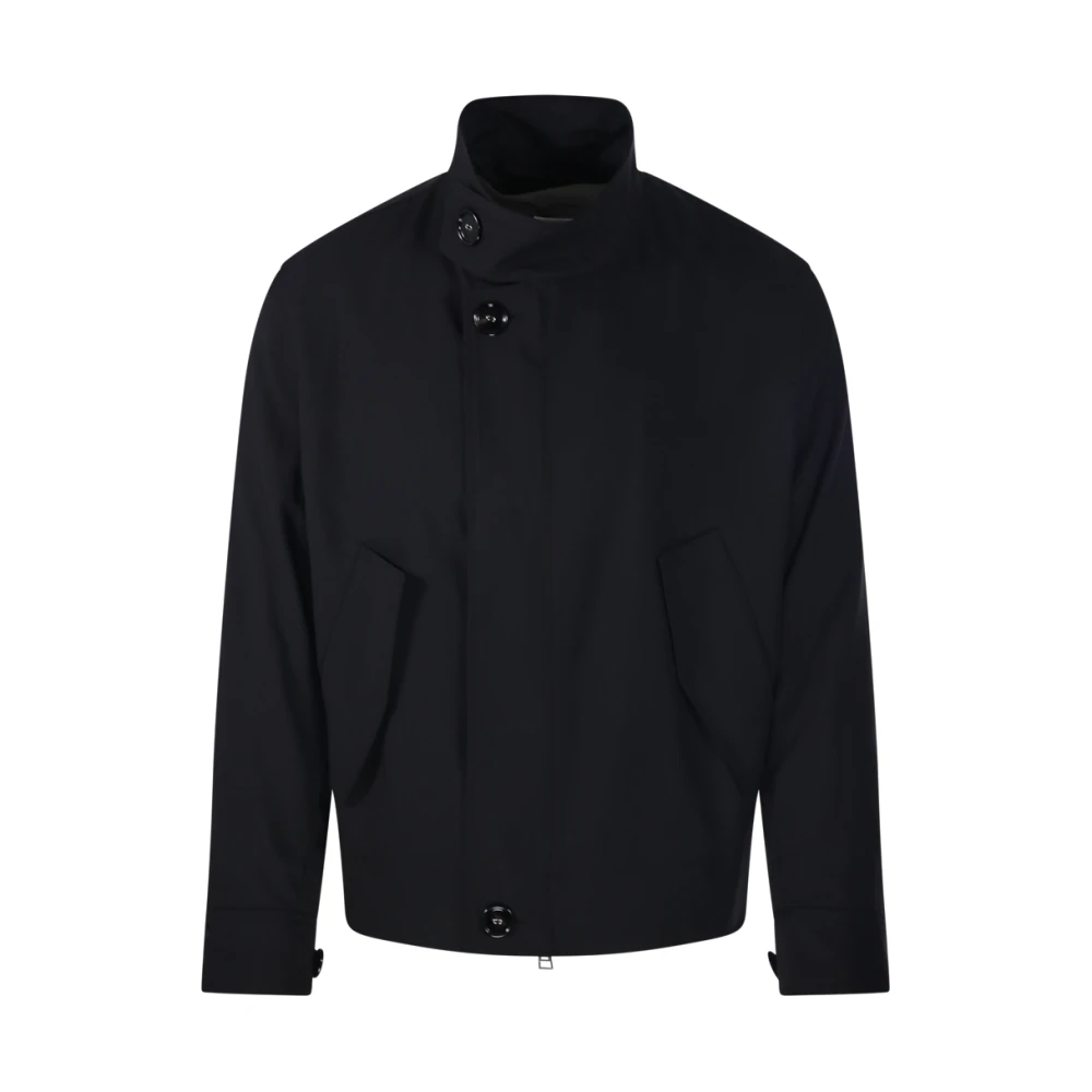 Ami Paris Men's Black Light Jackets, L, New Wool Harrington Jacket