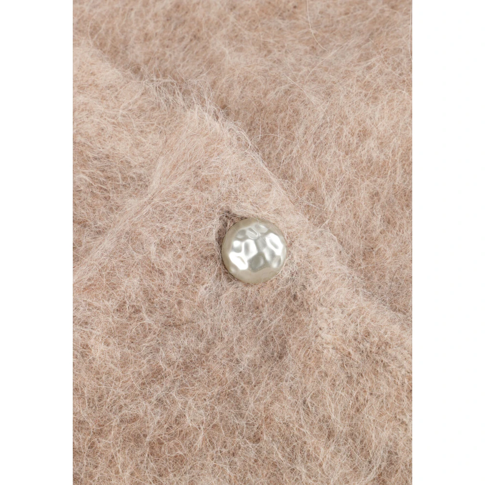 Gestuz Beige Vest met Parelknopen Beige Dames