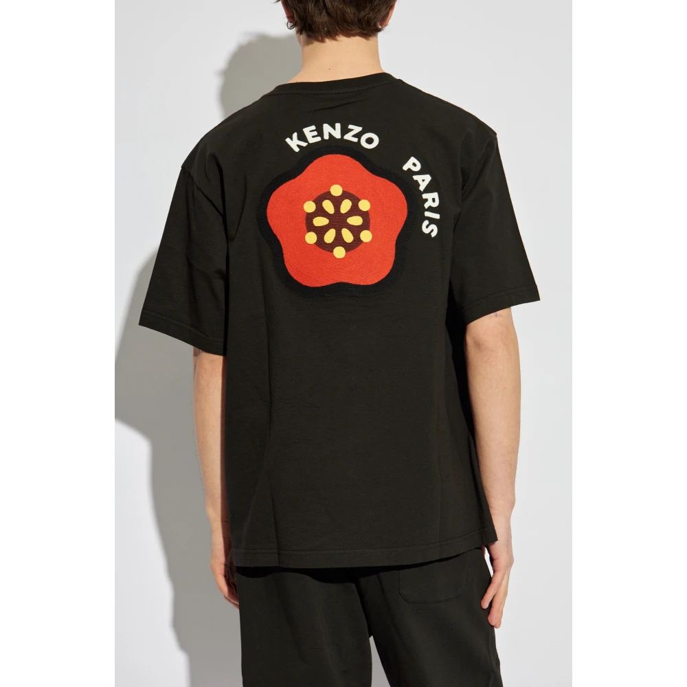 Kenzo T-shirt met geborduurd logo Black Heren