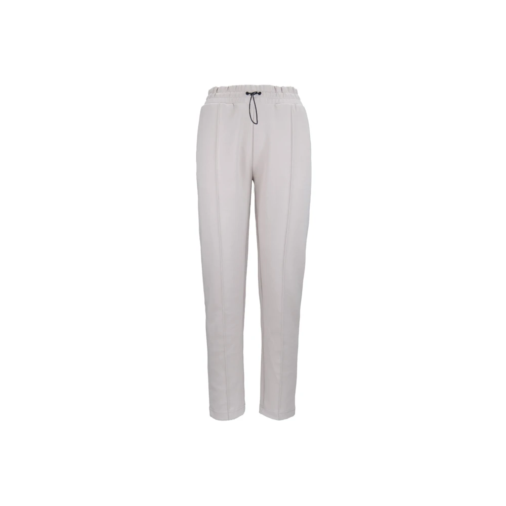Woolrich Elastische dames sweatpants met zijzakken Gray Dames