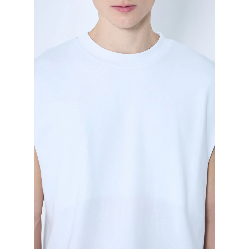 Dries Van Noten Katoenen Crewneck Drop-Shoulder T-Shirt White Heren