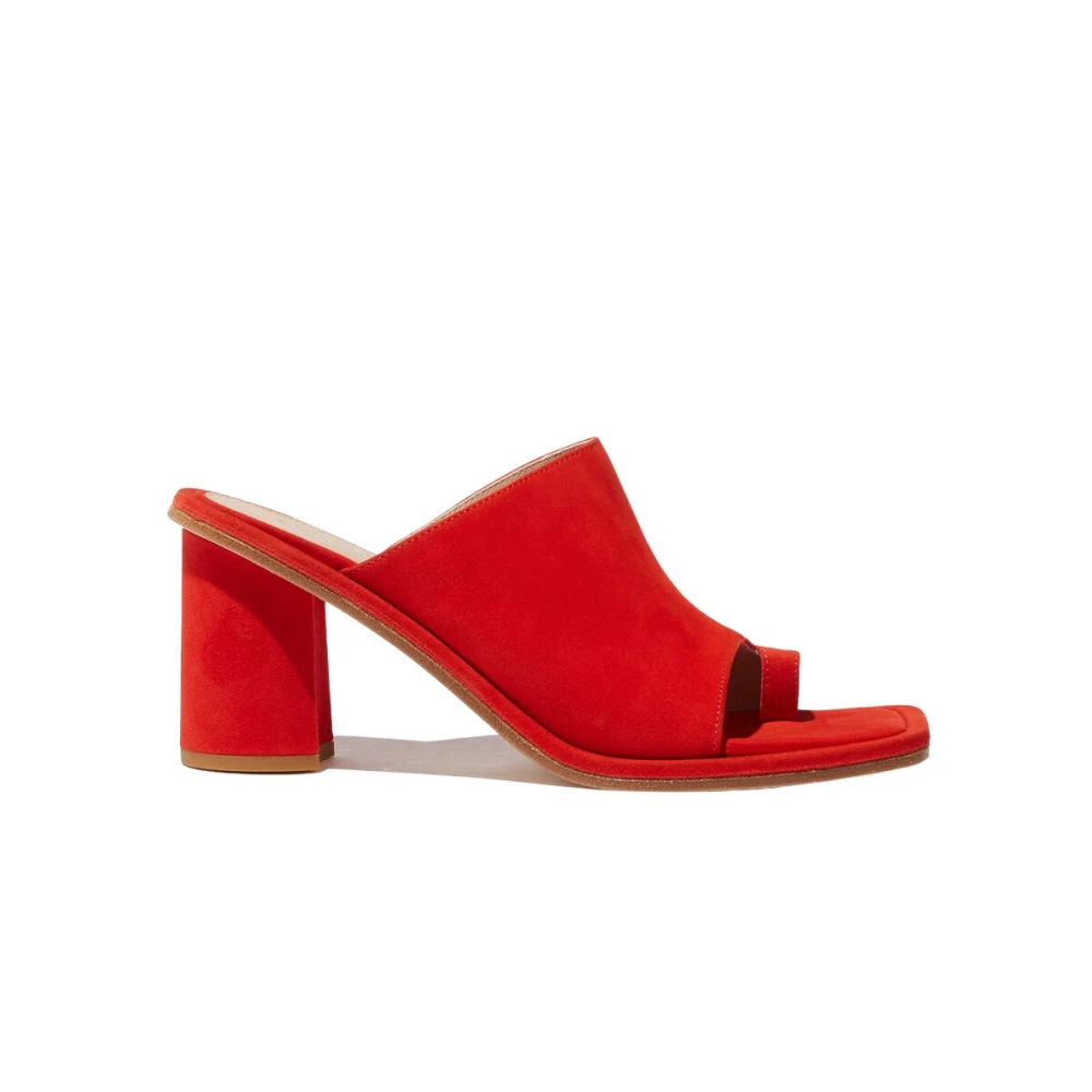 Scarosso Gwen Röda Läder Sandaler Red, Dam