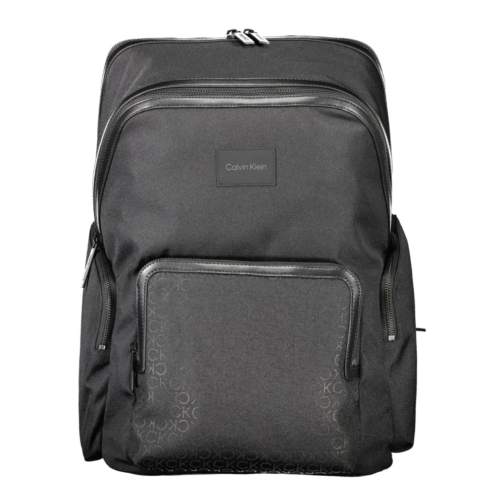 Calvin Klein Zwarte heren rugzak met laptopvak Black Heren