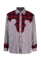 chemise-gingham-a-panneaux-contrastants