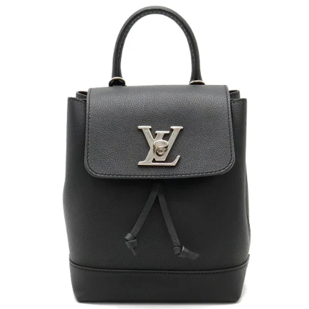 Louis Vuitton Vintage Pre-owned Leather backpacks Black Dames