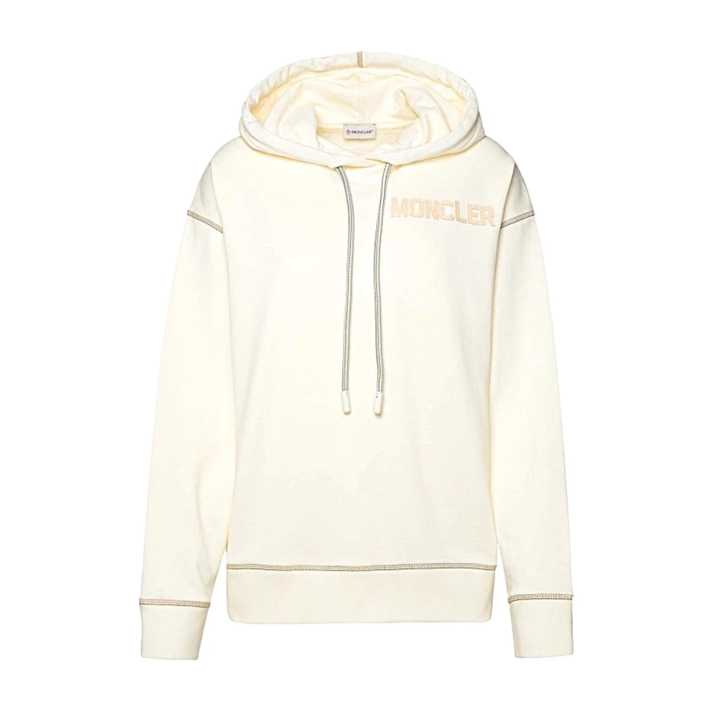 Moncler Stijlvolle hoodie voor mannen White Dames